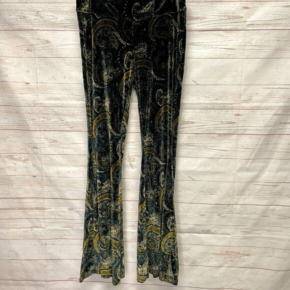 Free People Velvet "Maura" paisley flare pants - Picture 4 of 9